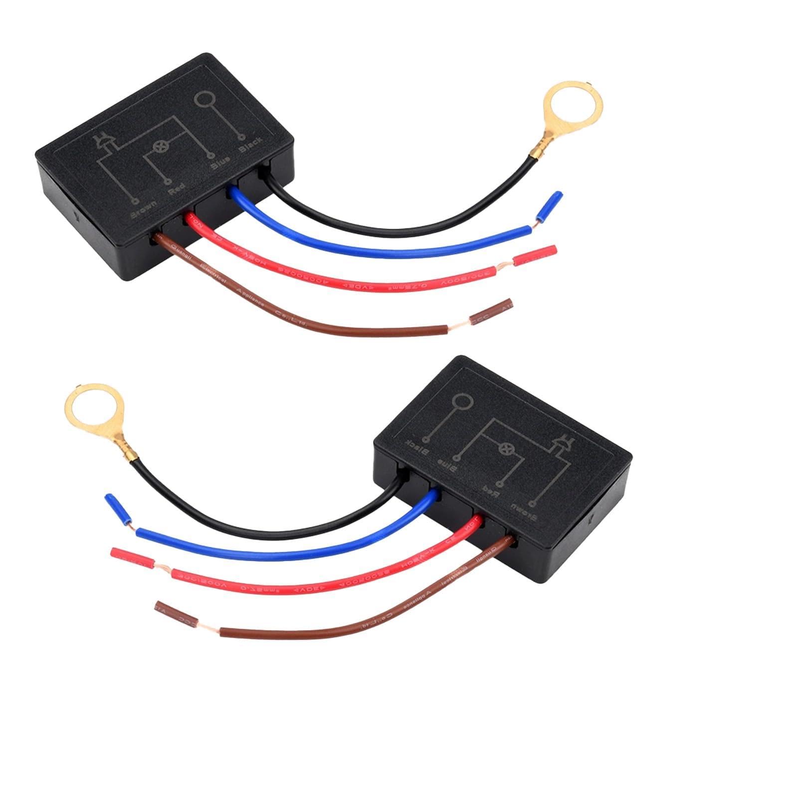 Módulo Dimmer Táctil MTD-EH1503 para Lámparas y Luminarias, Compatible con LED de 3-25W y Lámparas de 20-100W, Control de Intensidad Luminosa,interruptor tactil Negro, Dimensiones 49x34x15mm (2)
