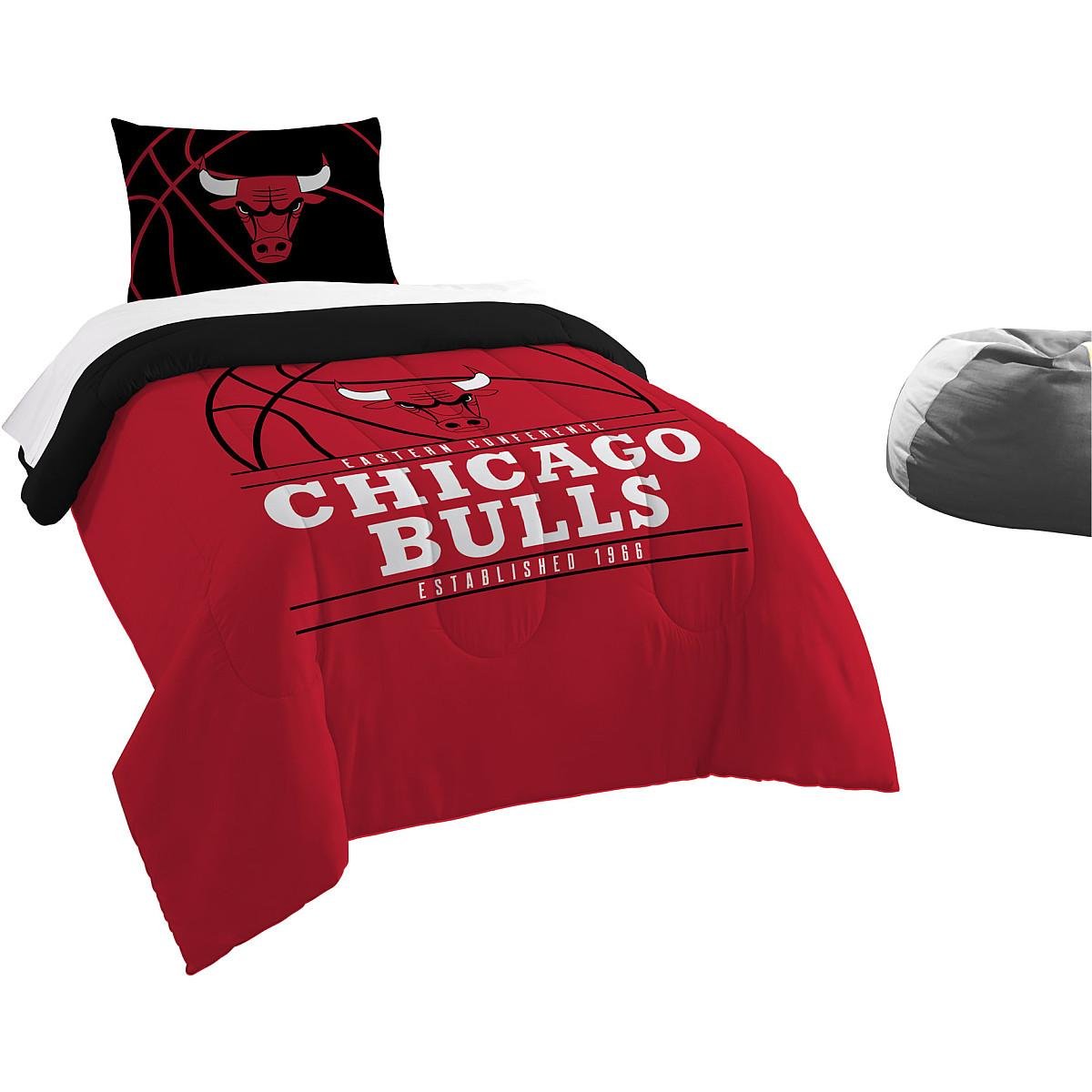 Northwest Company NBA Chicago Bulls Comforter and Sham Set, Twin, Reverse Slam