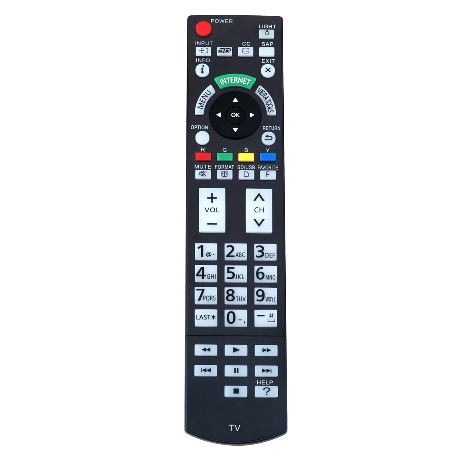 Amazon.com: N2QAYB000703 Replaced Remote fit for Panasonic TV TC
