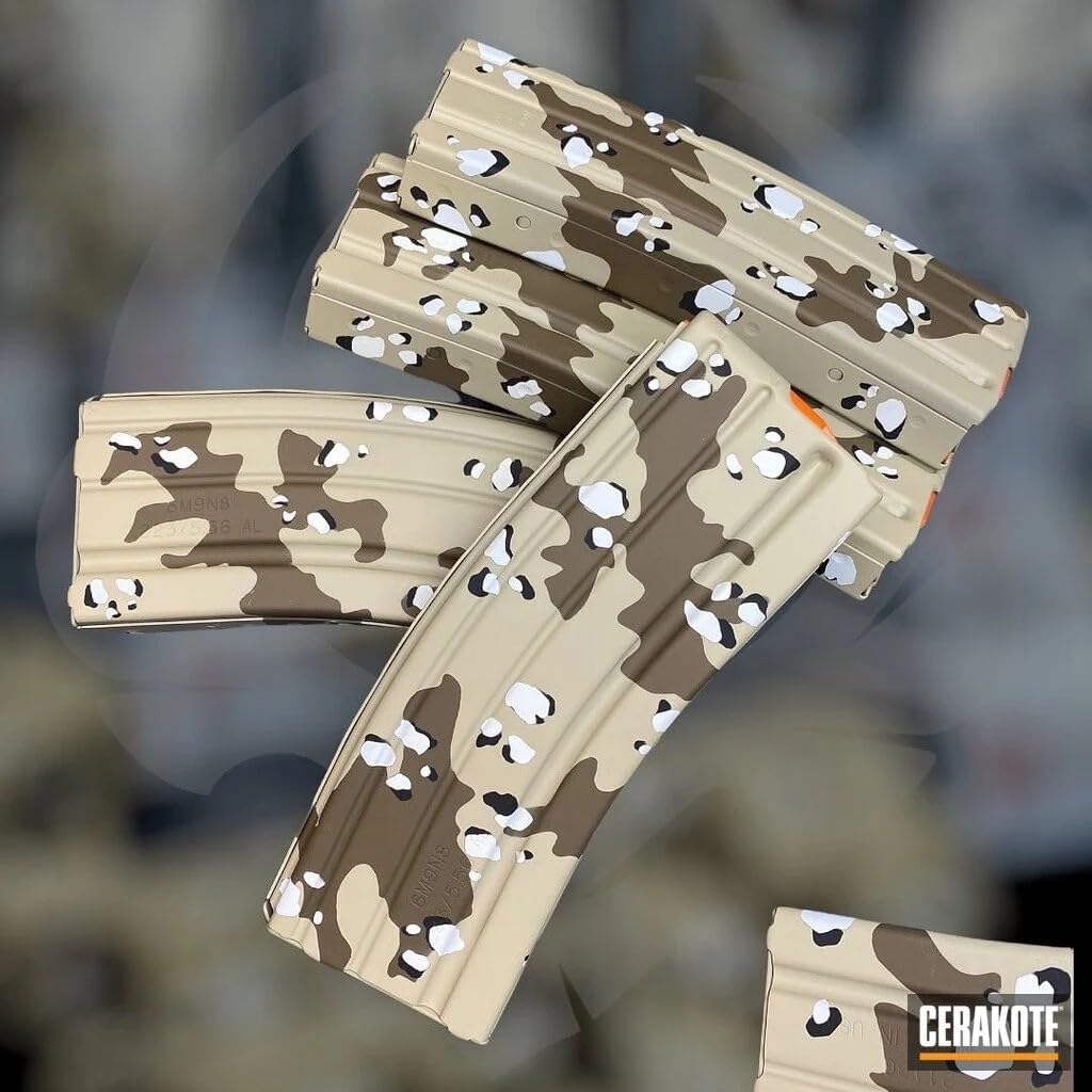 Chocolate Chip Desert Camo Stencil Pack, Professional Grade High Temp Paint Mask Vinyl, Single Use Un-Weeded, 7.5x11.1 Inch Sheets, 2 or 4 Sheet Options (4 Sheet)