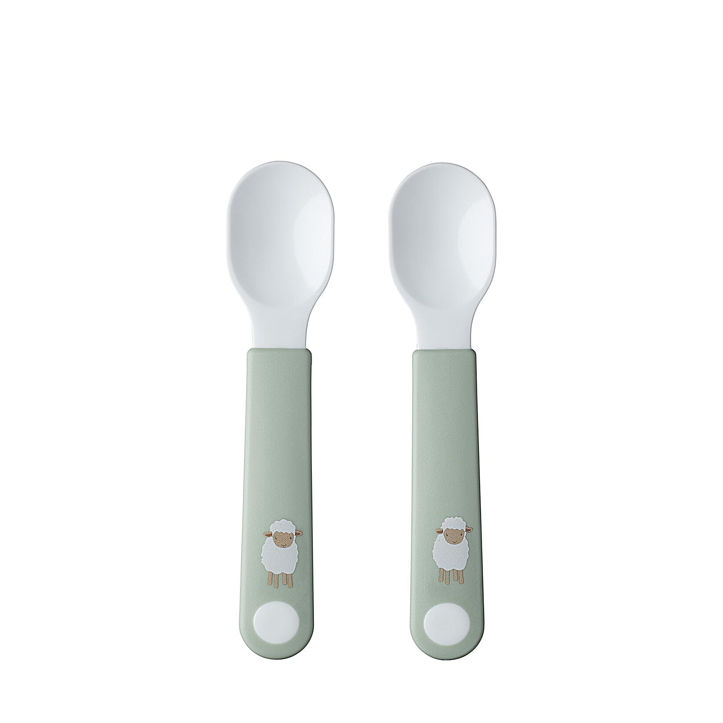 Mepal – Lernlöffel Mepal Mio – Baby Lernlöffel – Lernbesteck – Spülmaschinengeeignet & BPA frei – 2er Set – Little Farm