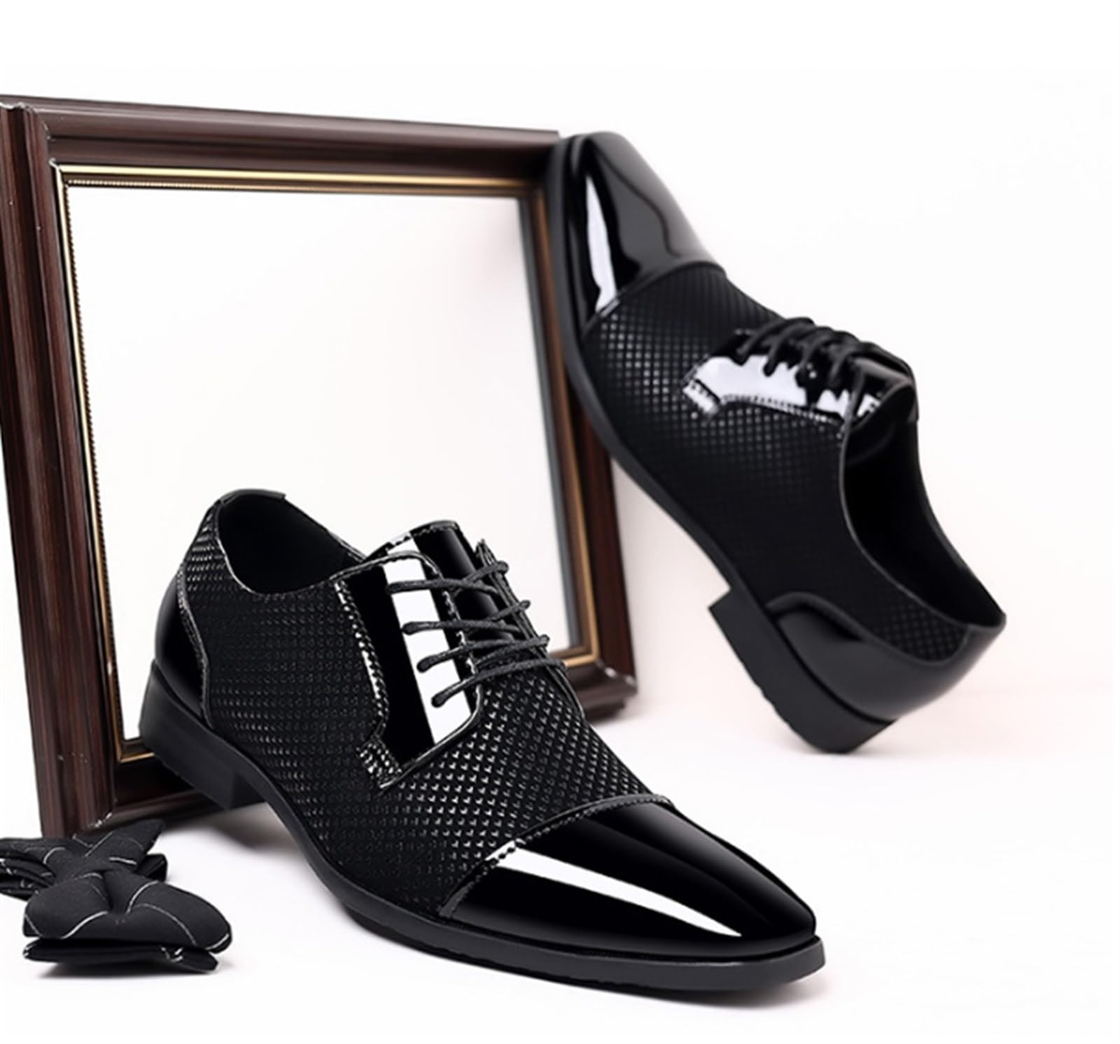 Zapatos Hombre Vestir, Zapatos Vestir Hombre, Zapatos De Boda For Novio, Formales, De Negocios, con Punta En Pico, con Cordones, Antideslizantes, Suela De Goma, Informales, Transpirables