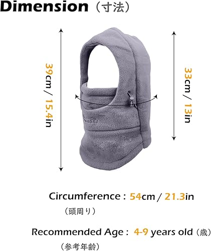 Miniatura 2 de TRIWONDER Sombreros de invierno para niños, pasamontañas, máscara de esquí para niños y niñas, resistente al viento, ajustable, para clima frío,