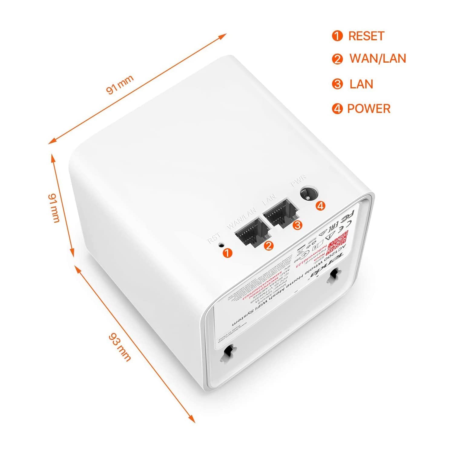 Tenda WiFi Mesh Nova MW5G 2 Pack AC 1200 - Système WiFi Mesh Couverture WiFi 200m²- Remplacement Routeur Répéteur WiFi pour Toute la Maison - Contrôle Parental - Compatible avec Toute Les Box Fibre