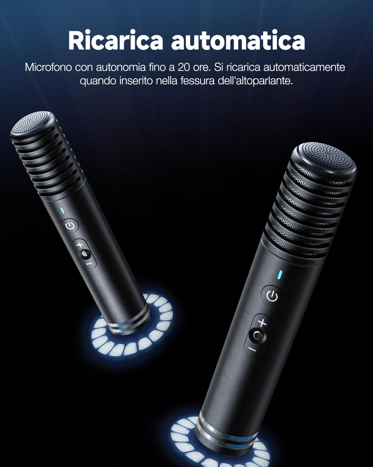 Ikarao Shell S1 Macchina Karaoke con Schermo Integrato, Bluetooth, Microfoni Wireless e Luci da Festa – Perfetta per Bambini, Adulti e Attività all’Aperto