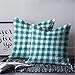 2 pz Fattoria Decorativo Cuscino Coperture Turchese Gradiente Acquerello Buffalo Check Plaid Stile Retrò Americano Breve Peluche Cuscino Copertura per Divano Letto Auto