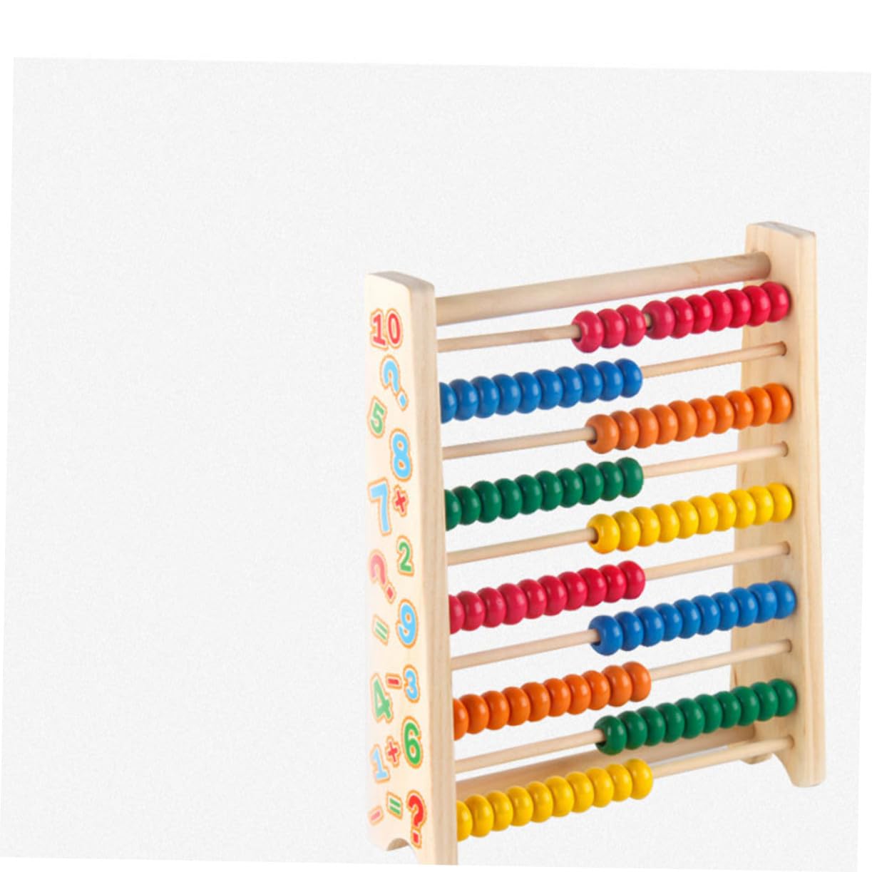 Mikinona Stalls Abaco in Legno per Giocattolo Educativo per Calcolo e Sviluppo Intellettivo Telaio di Calcolo Sicuro e Lisciato per Anni Regalo Didattico per Ragazzi e Colore Casuale
