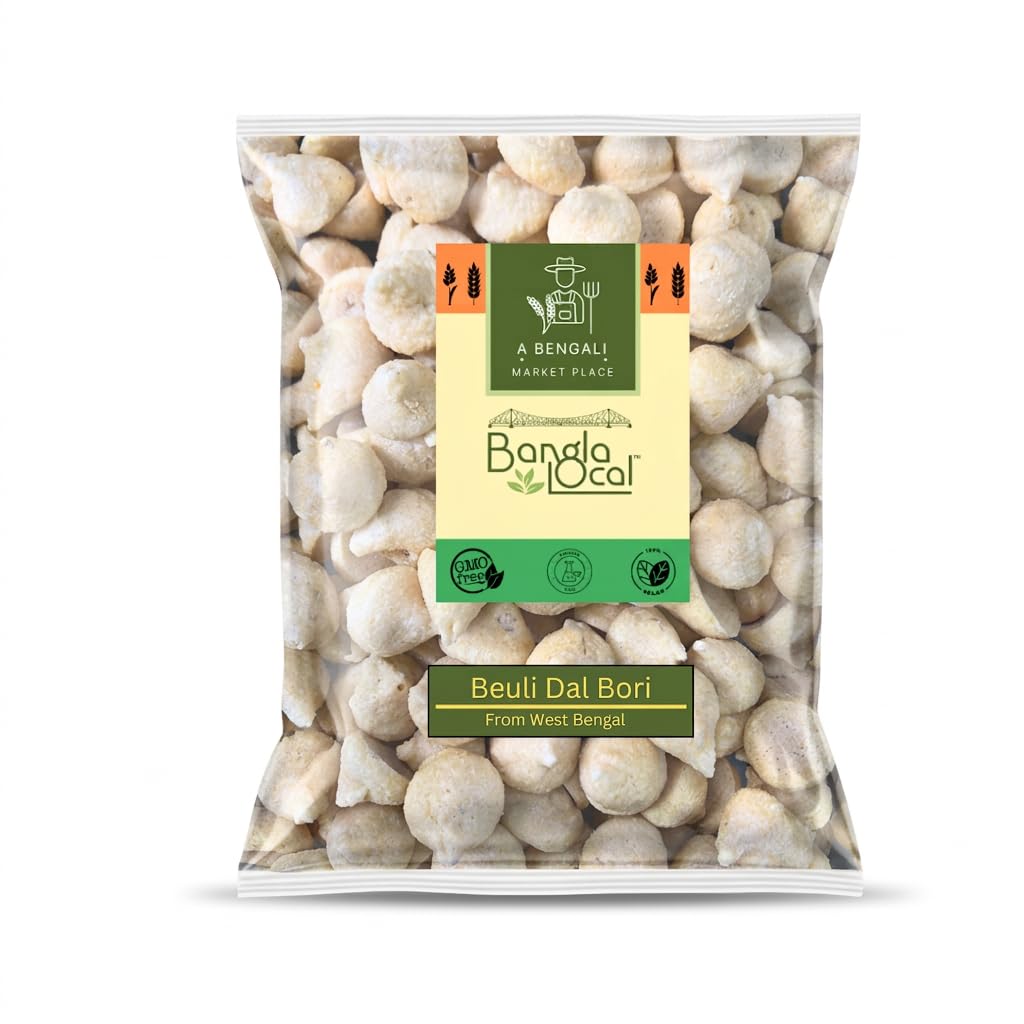 Bangla Local Bengali Bori-100% Beuli Dal (0% Additives) |Beuli Dal Bori|Hand Made Small Bori,200 Grams-image-39