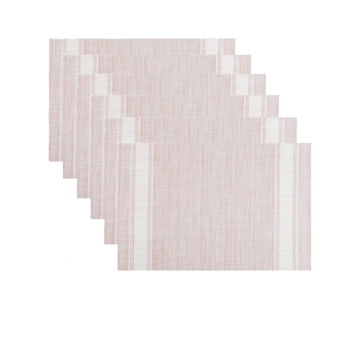 Soulnioi Placemats Set of 6, PVC Washable Table Mats Heat Resistant Dinner Place Mats for Kitchen Dining Table