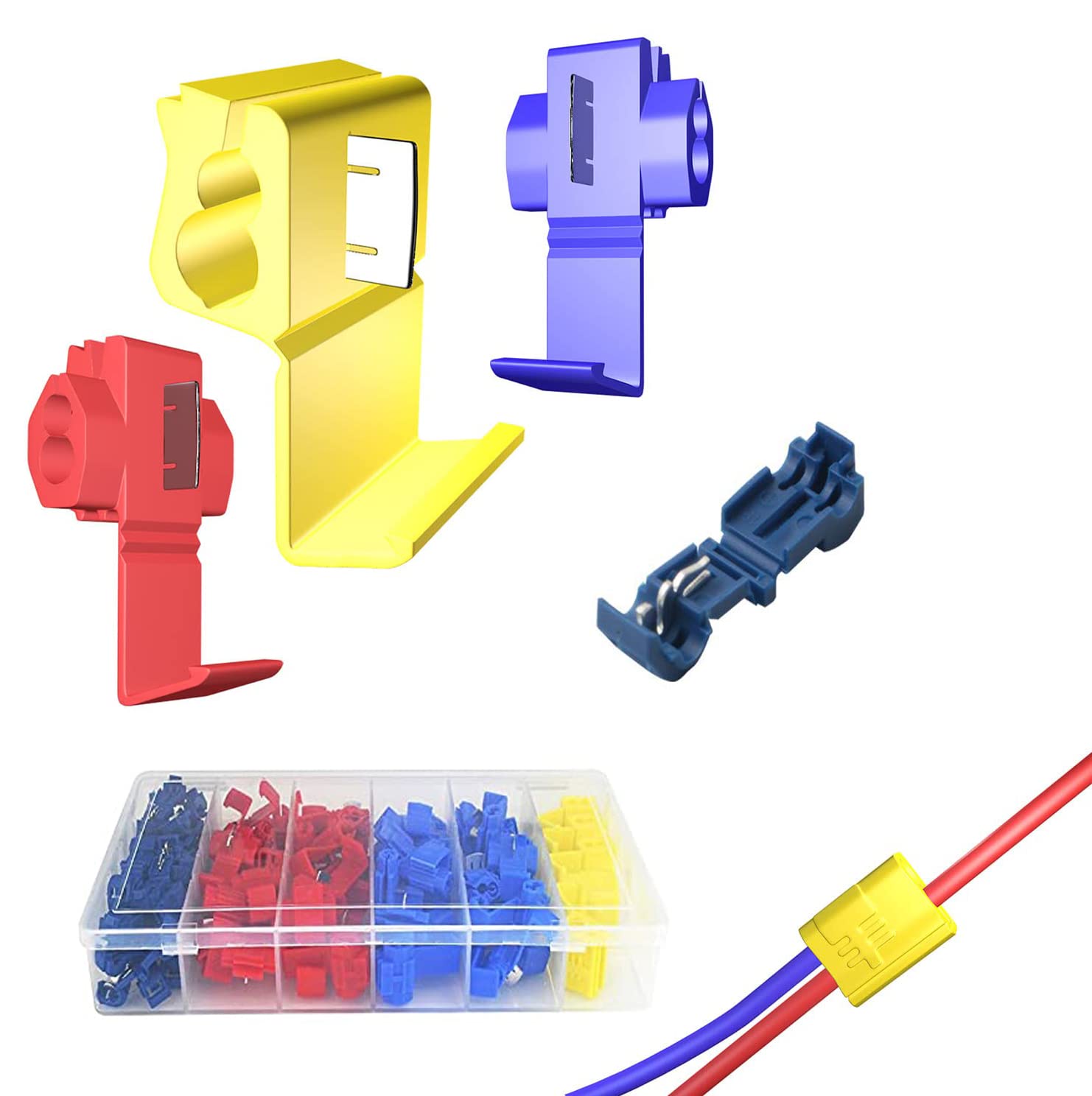 Buy [65 Pack] 65 Pcs Quick Splice Snap Wire Connector Set,Scotch Lock