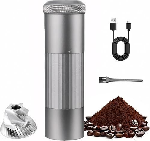 Molinillo eléctrico portátil de café expreso, molinillo de granos de café recargable por USB con rebabas de acero inoxidable, ajustes de molienda disponible en Yaxa Guatemala