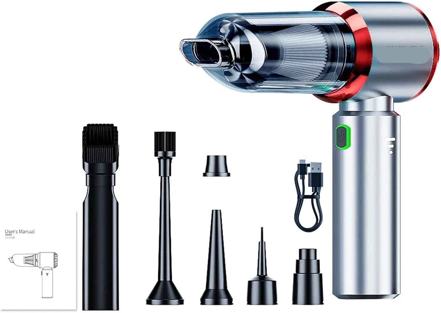 985000PA Car Vacuum Cleaner Mini Wireless Handheld Cleaning Machine for Keyboard Powerful Portable Vacuum Cleaner for Car(Max Red)