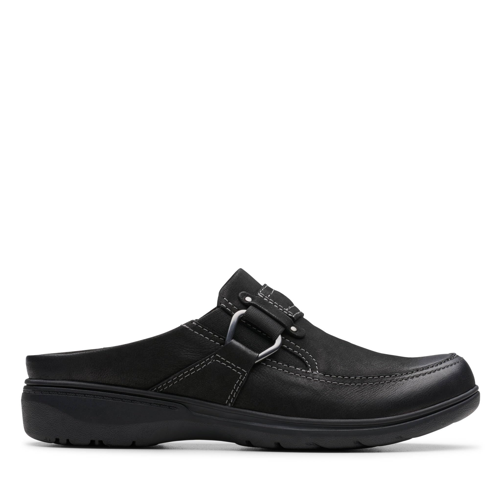 Clarks Collection Women's Carleigh Viola Mule, Black Nubuck, 5 M