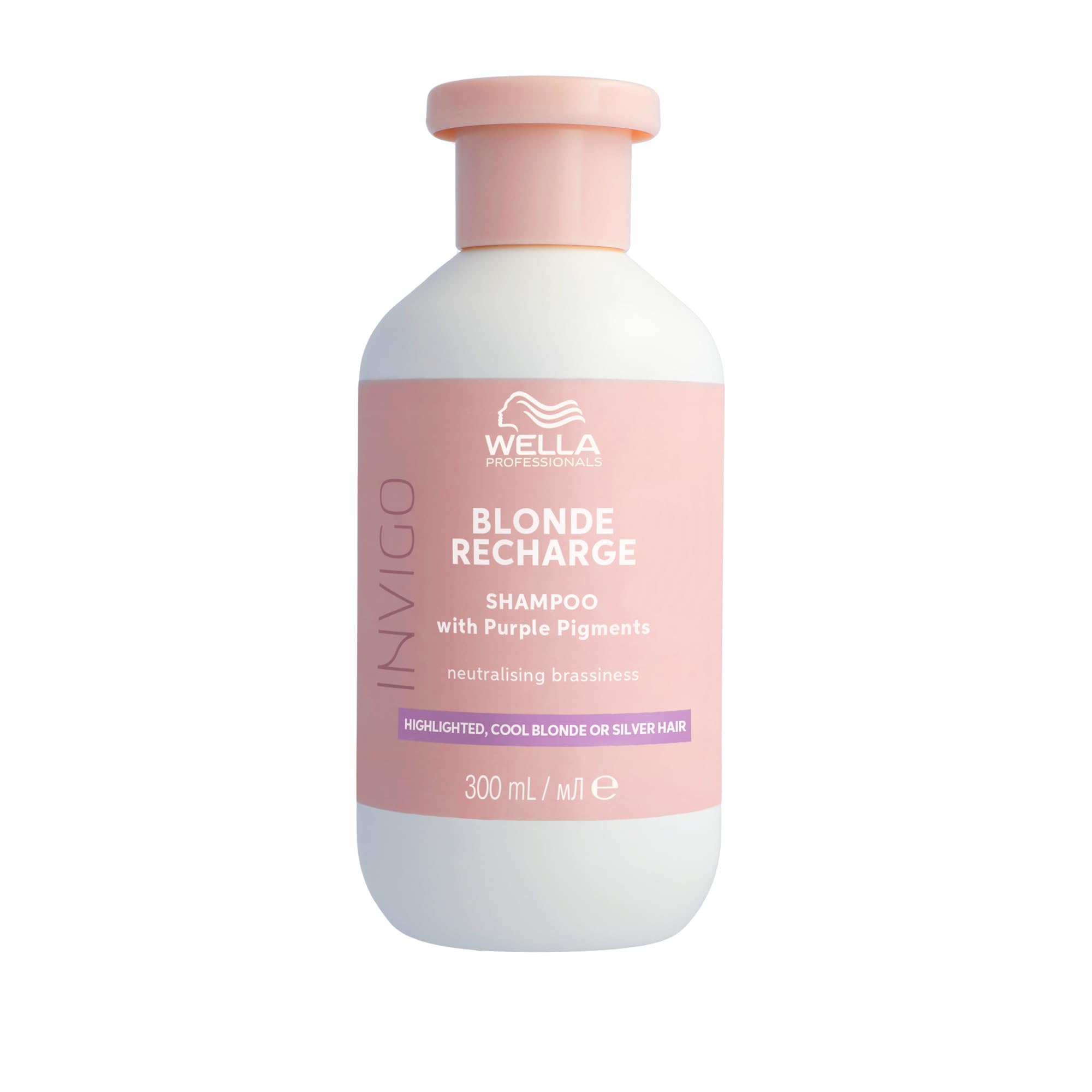 Wella Professionals INVIGO BLONDE RECHARGE Shampoo – Für blondes Haar, Farbschutz & Neutralisierung, Silbershampoo,