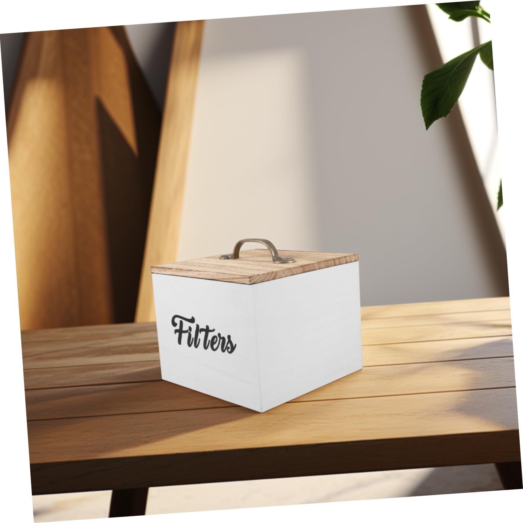 LABRIMP Caja de Madera con Tapa para Almacenamiento Organizado de Infusiones y Pequeños Objetos Caja Apilable para Cocina Hogar y Oficina Diseño Elegante y Portátil