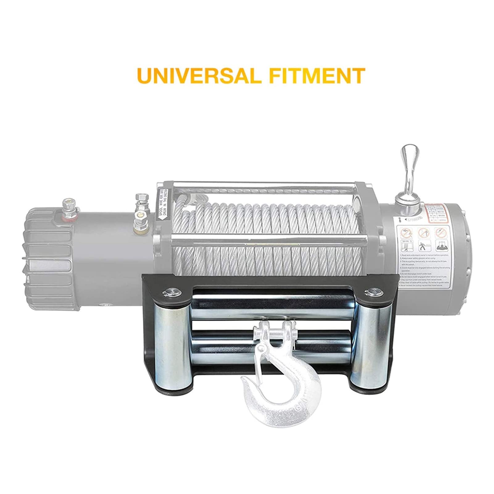 KIMISS Passacavo per Verricello, Passacavo per Verricello Affiancato per Auto, 152 Mm/6 Pollici, in Ferro Zincato, di Ricambio per Manutenzione, Universale