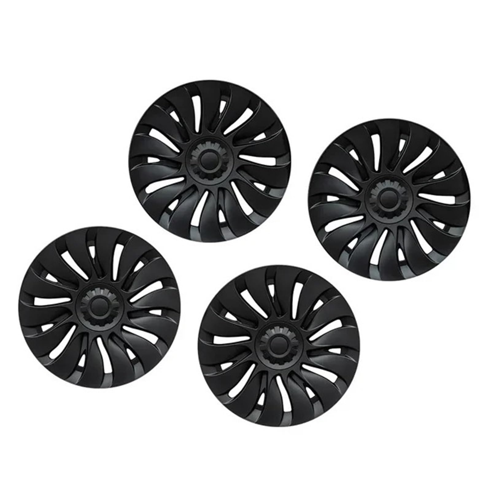 Tapacubos de Repuesto for automóvil, tapacubos llanta Completa(4PC Matte Black)