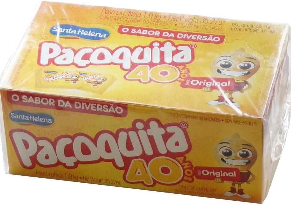 Jordn&ouml;tssvetterPacoquita, 33,4 oz 1000 g, 0,7 oz 20 g x 50 stycken Brasilien