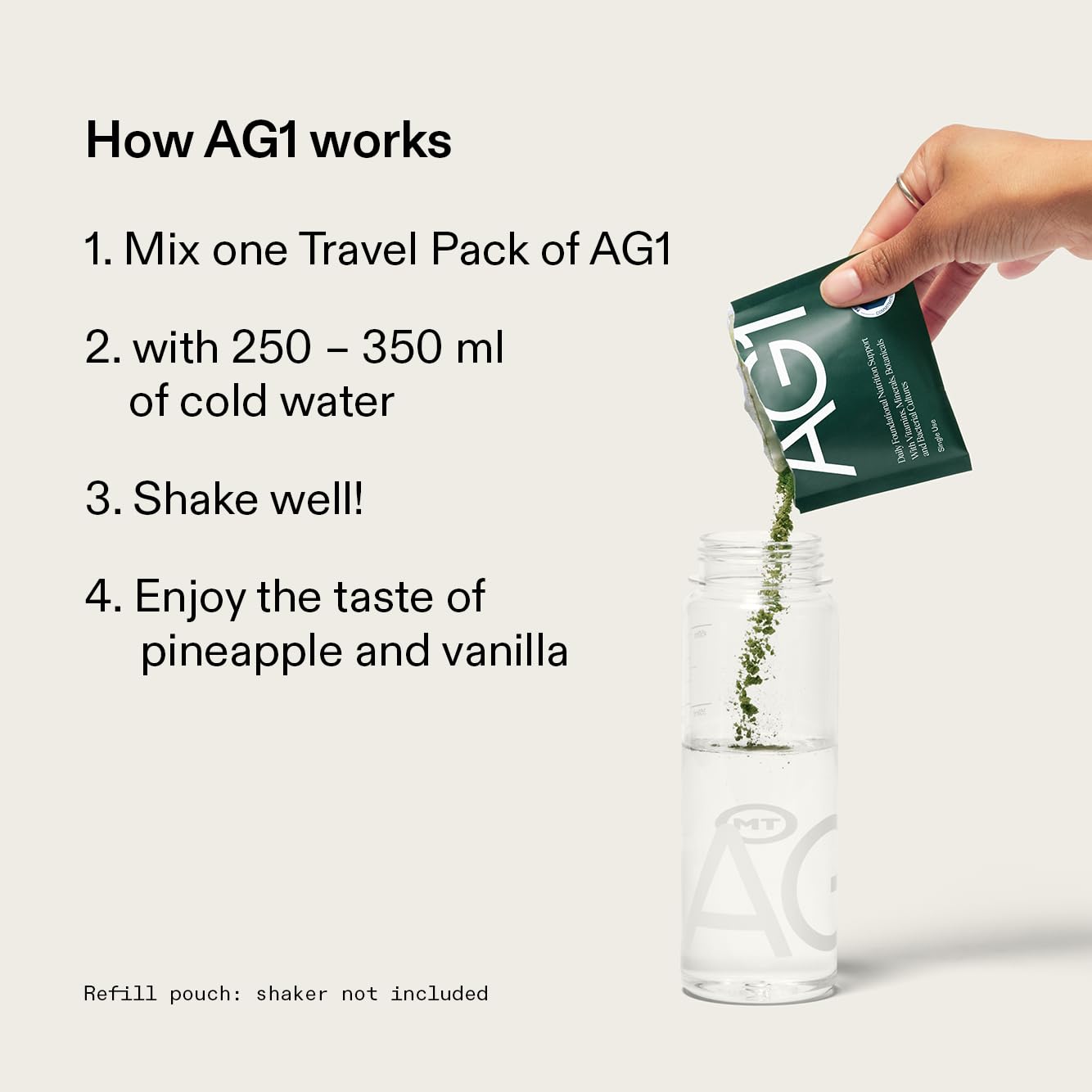 AG1 Greenspulver Nahrungsergänzungsmittel (Reiseportionen, 15 Stück) | Täglicher Nährstoff-Boost Mit Vitaminen, Mineralstoffen Und Mehr Als 70 Inhaltsstoffen Von AG1 Athletic Greens