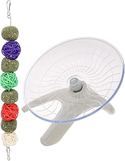 Hamster Flying Saucer, Hamster Wheel Mouse Spinner Wheel, Rat Wheel, Running Exercise Wheel for Hamsters, Guinea Pigs, Gerbils and Other Small Animals