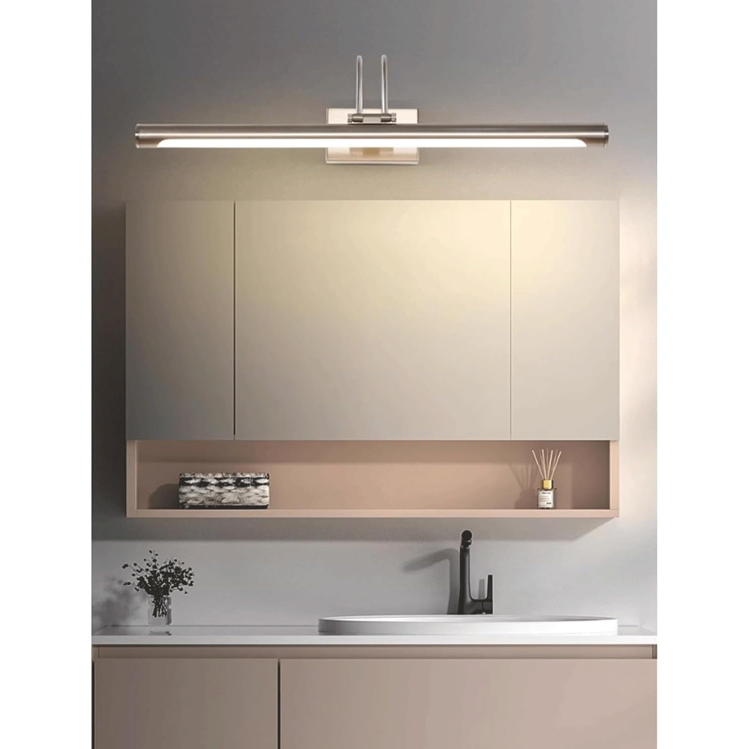 Kinkiety, osprzęt, kinkiet, obrotowy, 220°, oświetlenie toaletki, regulowane oświetlenie łazienkowe, akrylowe, 3000K, LED, vintage, modny design