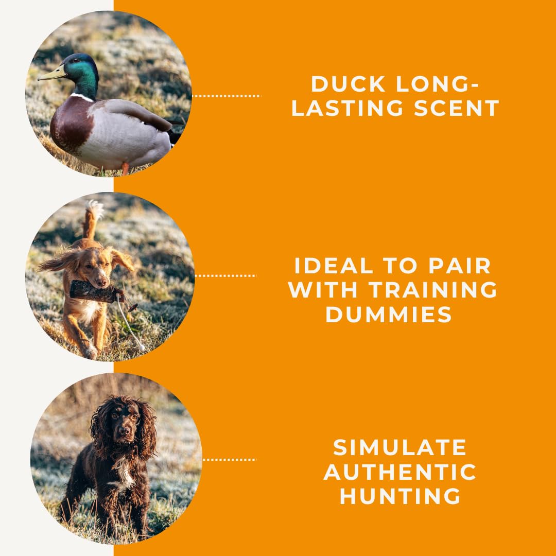 Dog & Field The Original Clone Dog Training Scents Gundog & Scent Training con fagiano, anatra, coniglio e gallo cedrone liquido profumato (anatra, 120 ml)