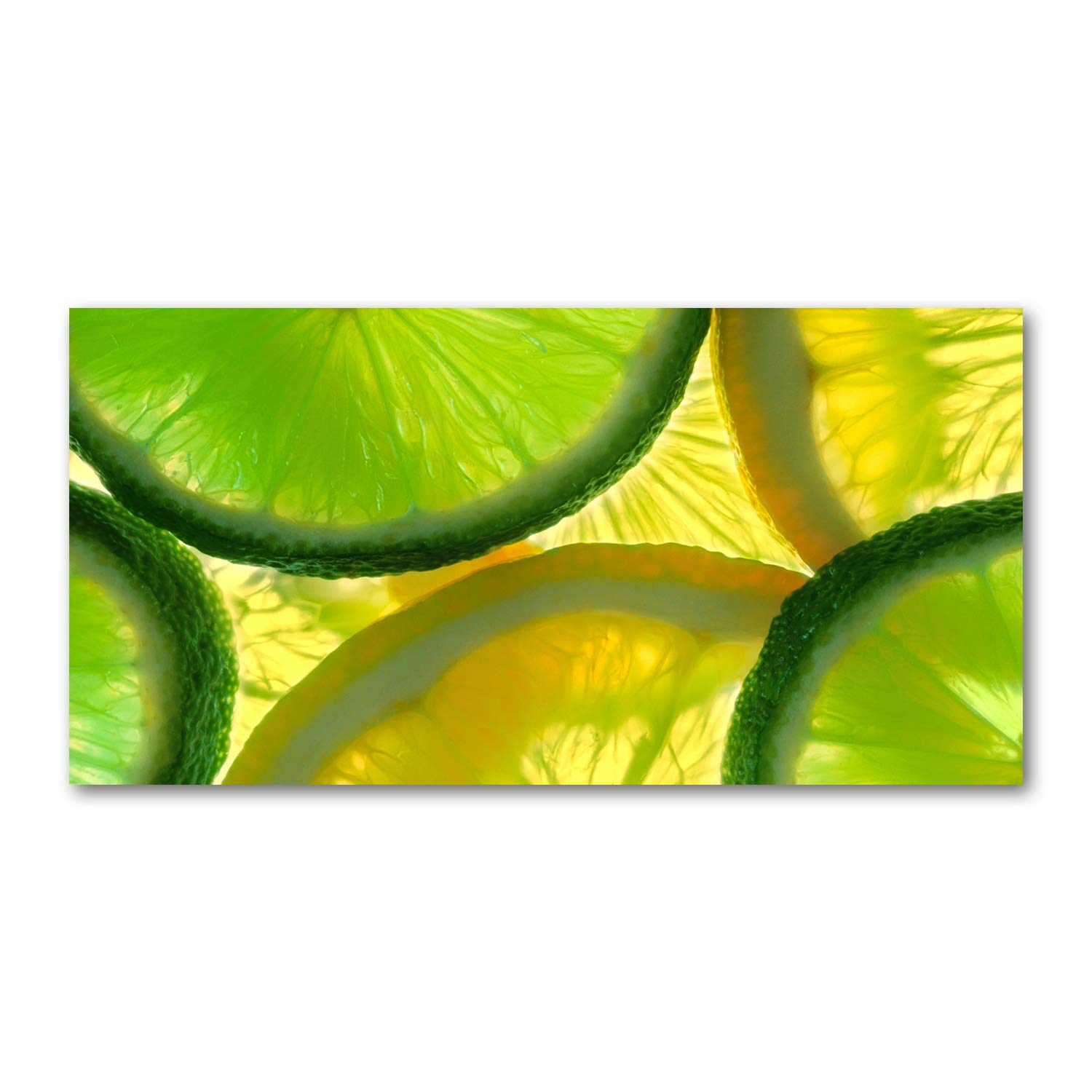 Impression sur Verre 120x60 cm Tulup Tableau Cuisine Citron Vert