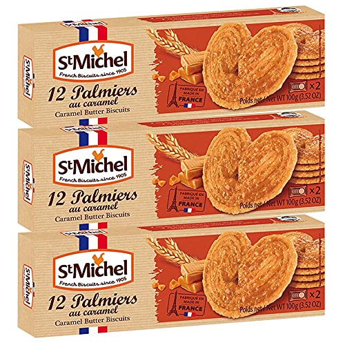 サンミッシェル パルミエ キャラメル100g 3箱セット フランス クッキー ビスケット 輸入菓子 ギフト