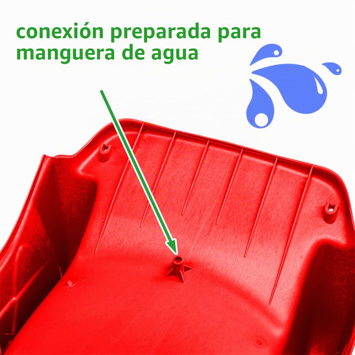 Ondis24 Tobogán de 3 m para niños, tobogán acuático para torre de juego o pendiente a partir de 3 años (rojo lava)