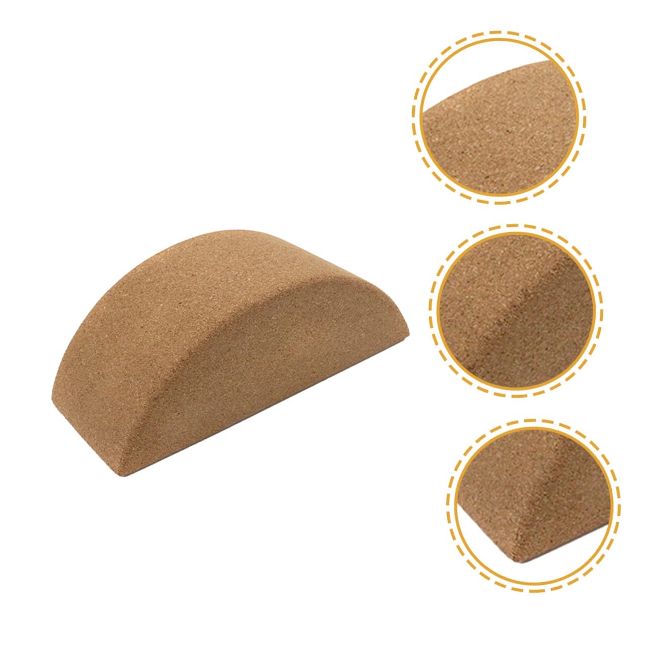 Ciieeo Bloque de Yoga de Alta Densidad y Compacto, Material de Corcho Ecológico, Antideslizante y Duradero, para Entrenamiento de Equilibrio y Fortalecimiento, Uso en Pilates