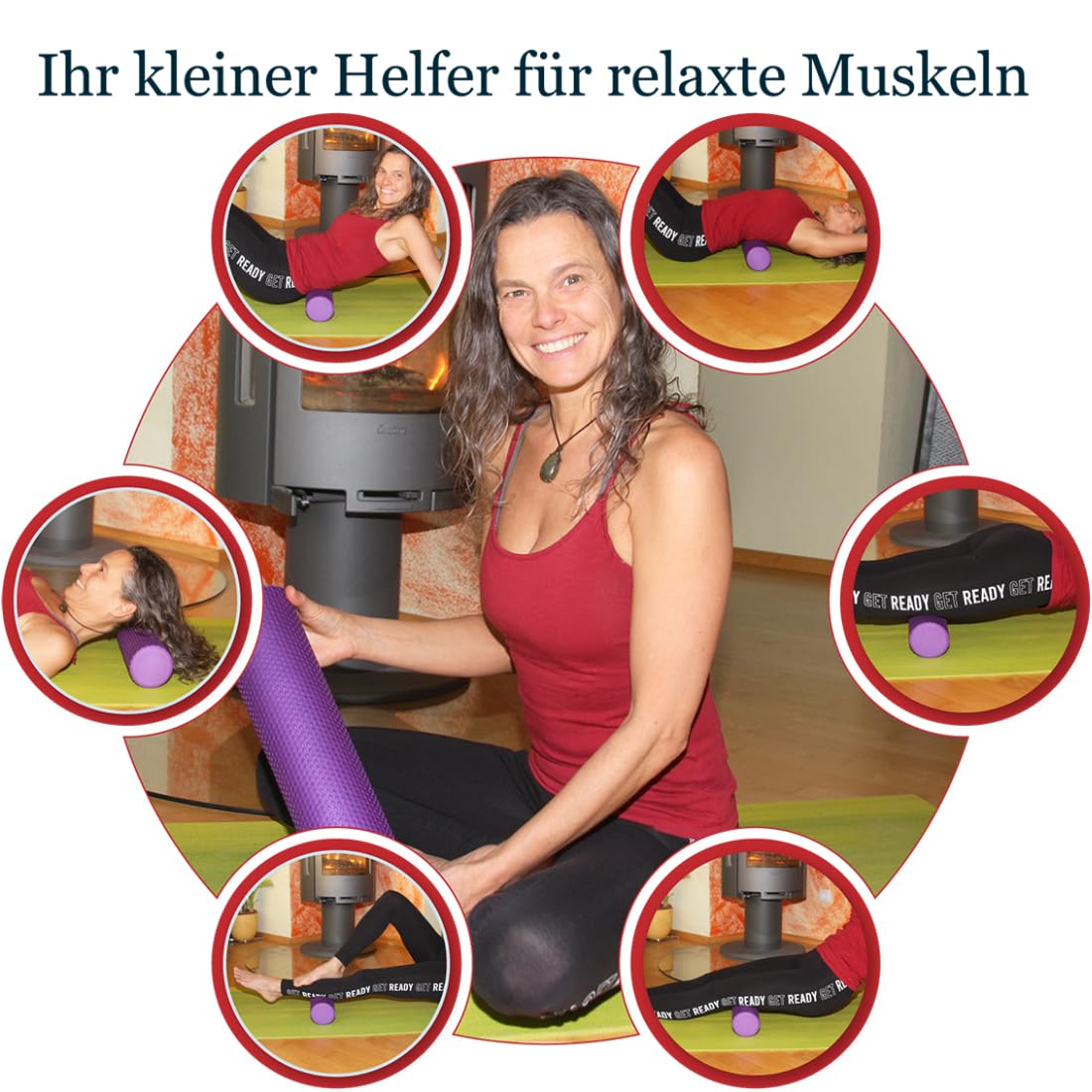 Weiche Faszienrolle Für Ruecken Wirbelsaeule Massage; Rueckenstrecker Ø9,5cm x43cm, Yoga Pilates Faszien Foam Roller Für Nacken & Rueckenschmerzen Triggerpunkt Behandlung