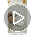 Image of CIPLA PLAST Plastic Shower Floor Drain /Strainer with Lid | Plastic Drainer for Kitchen Utensils | (BRC-732-WH2) | Floor Drainer for Bathroom | Pack of 2