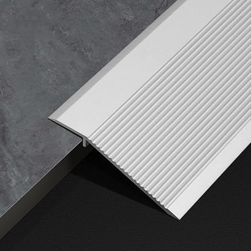 Tira de transición para piso, borde de metal, altura de 0.78 pulgadas, 1.575 pulgadas, reductor de rampa de umbral antideslizante para puertassuelos