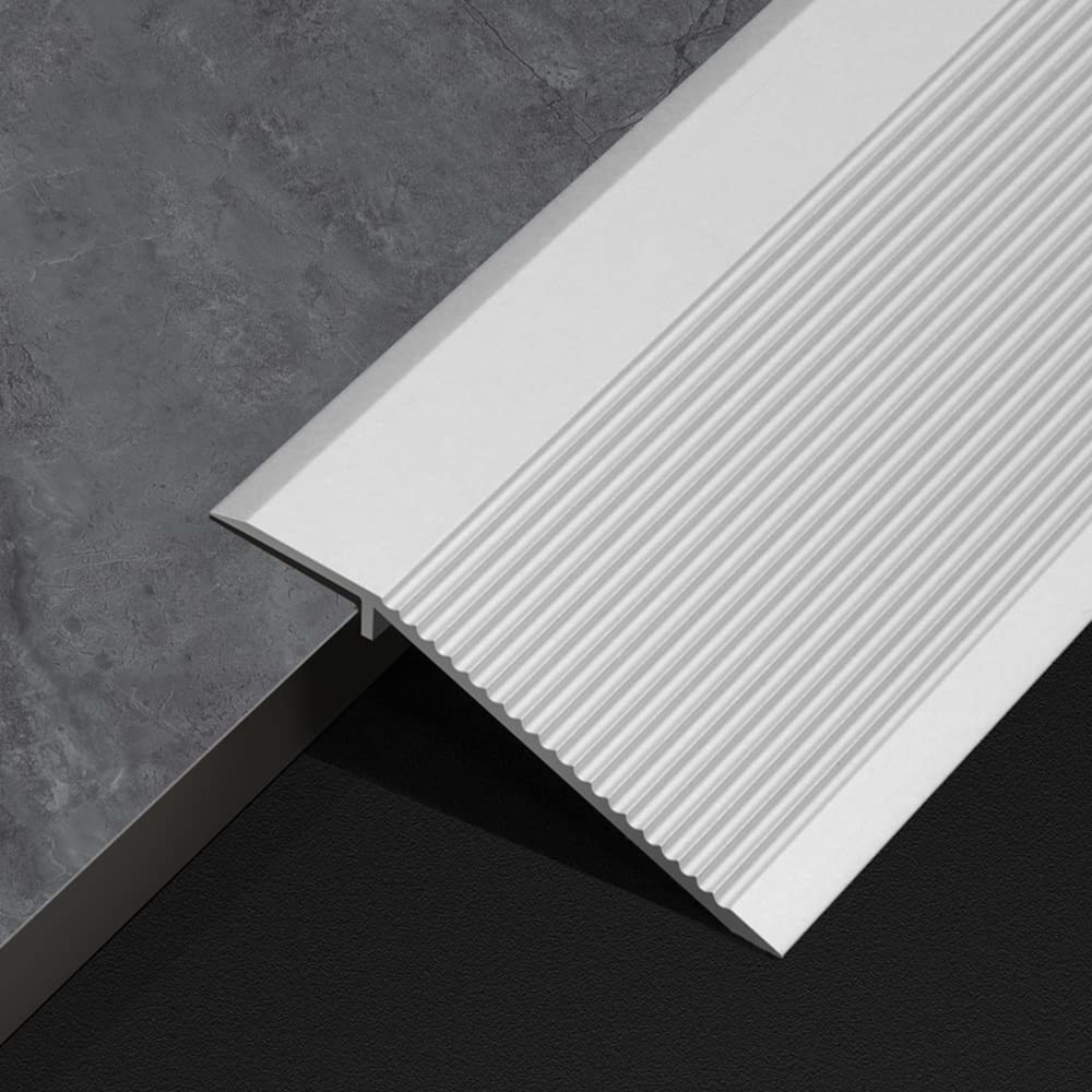 Floor Transition Strip Metal Edge Trim Molding Height 20mm 40mm Non Slip Threshold Ramp Reducer For Doorways/ Uneven Flooring/ Wood To Tile Easy To Install ( Color : Length 90cm (3ft) , Size : Height