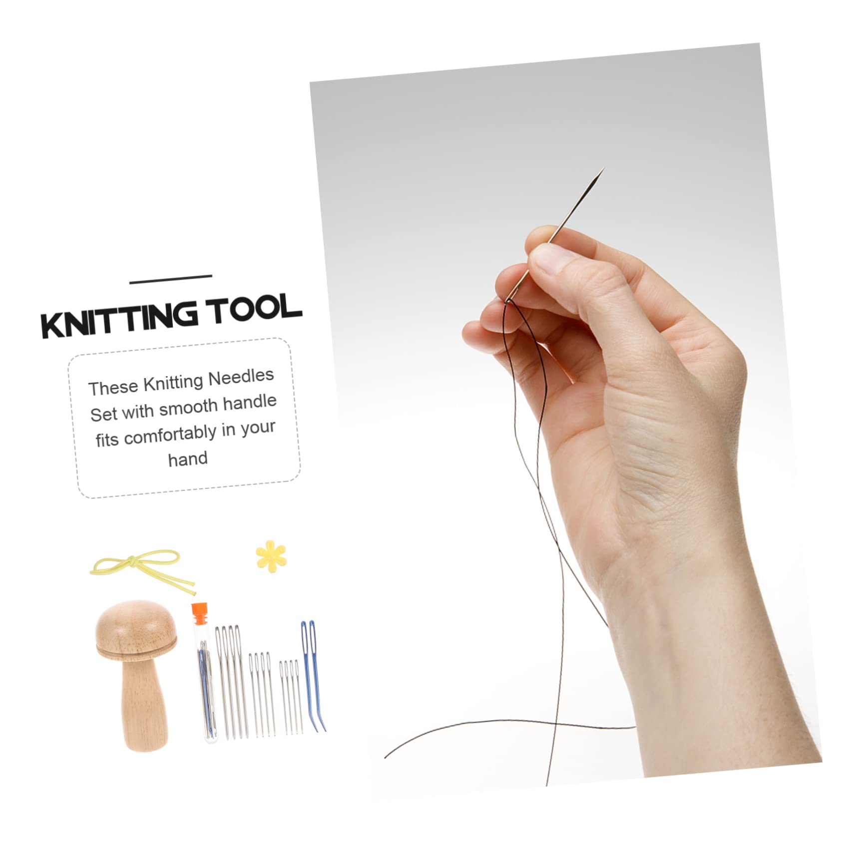 Ciieeo 3juegos Agujas De Tejer Profesional De Agujas Para Zurcir Herramienta Portátil Para Manualidades Costura Para Principiantes y Amantes Del Yarn Craft