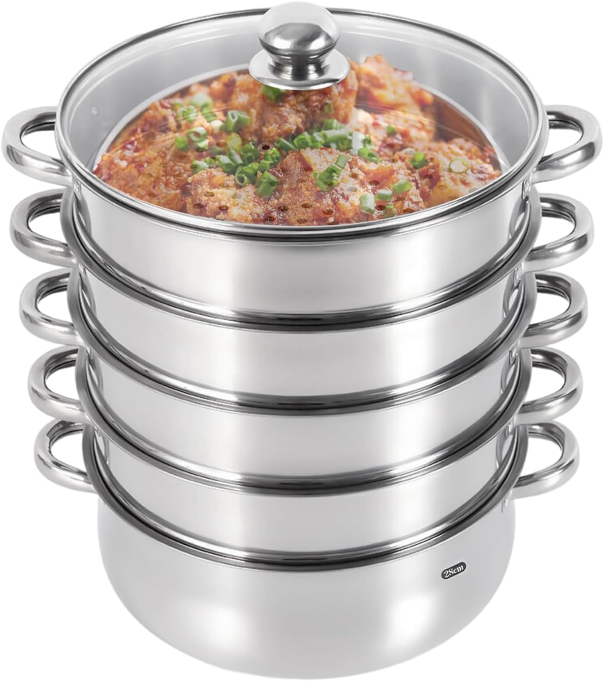 LyeXD 5Tier Steamer Pot Stainless Steel Food Steamer