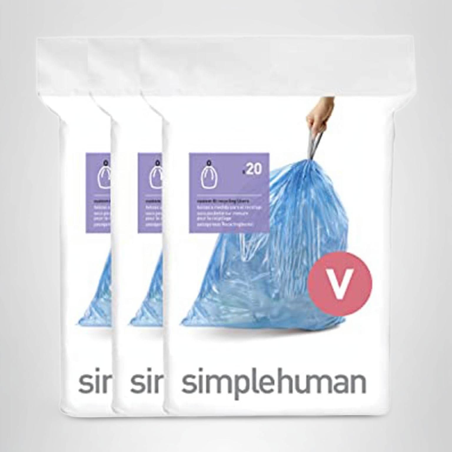 Amazon.com: simplehuman Code V 60 Count Custom Fit Liners