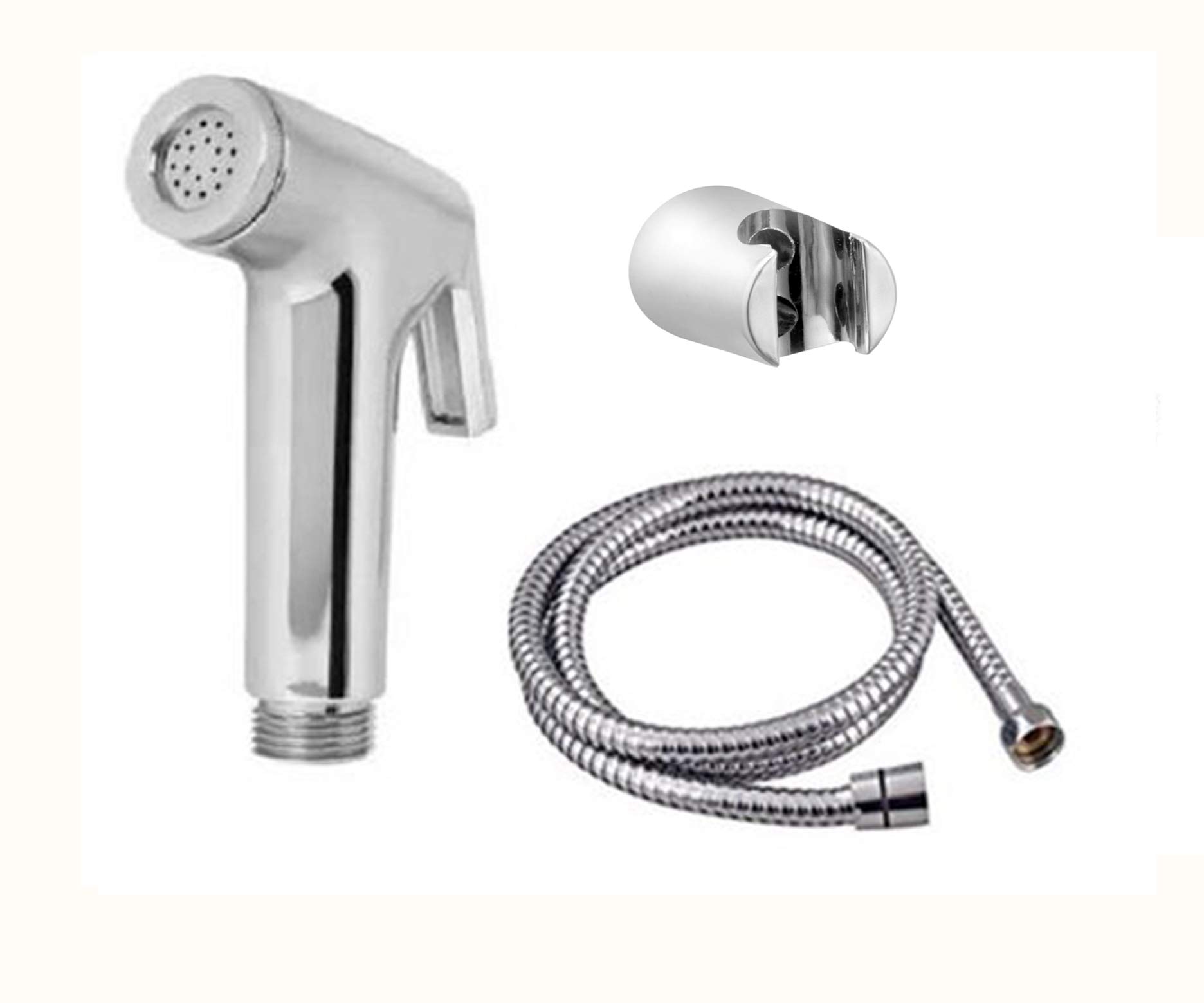 Indian Collection ABS Health Faucet Shower Toilet Jet Spray with 1 meter Flexible Hose with Wall Bracket (B07359THQY) Amazon Price History, Amazon Price Tracker