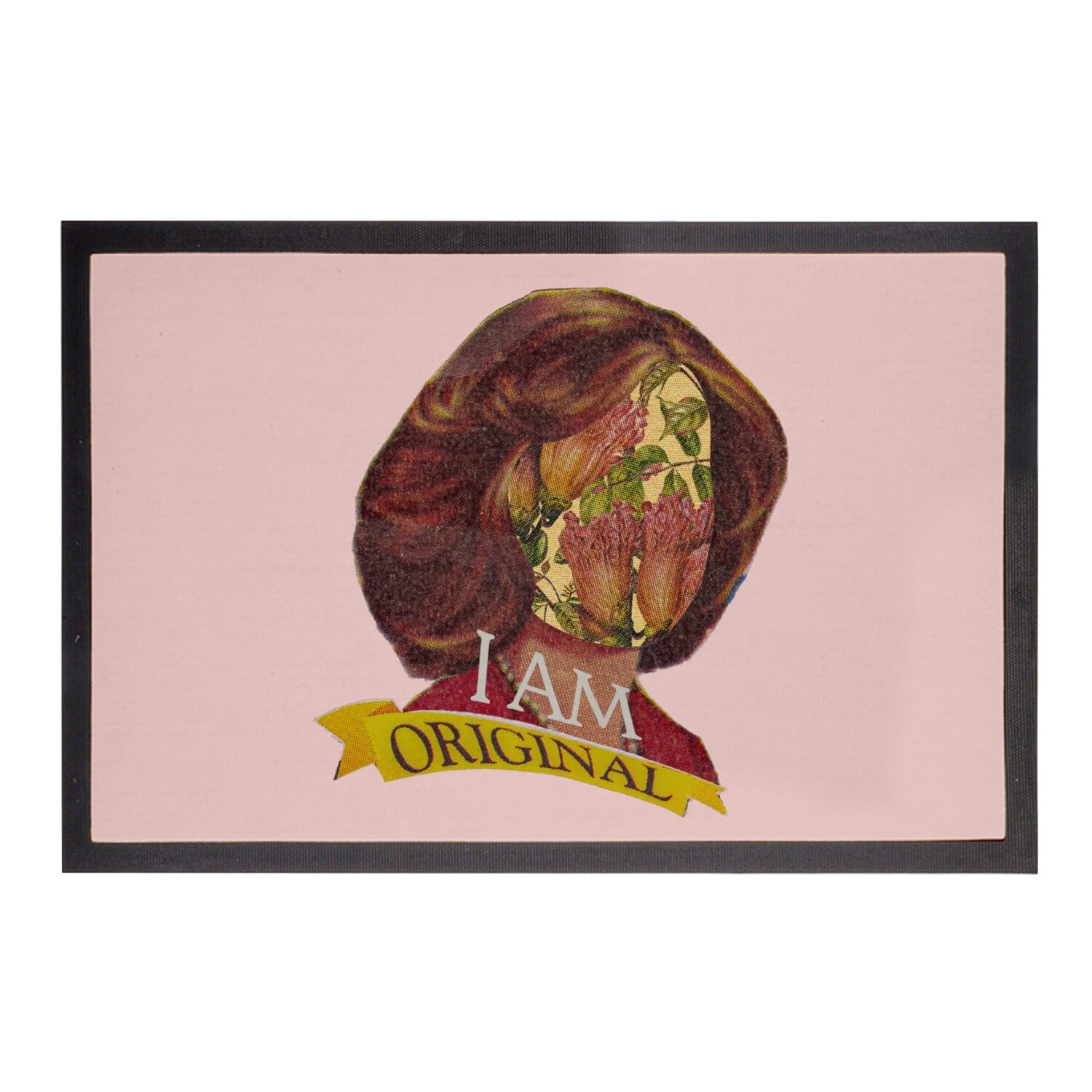 Paillasson Rose Anti-Saleté 60x40cm Style Vintage Fleurs Évite la Poussière avec Élégance
