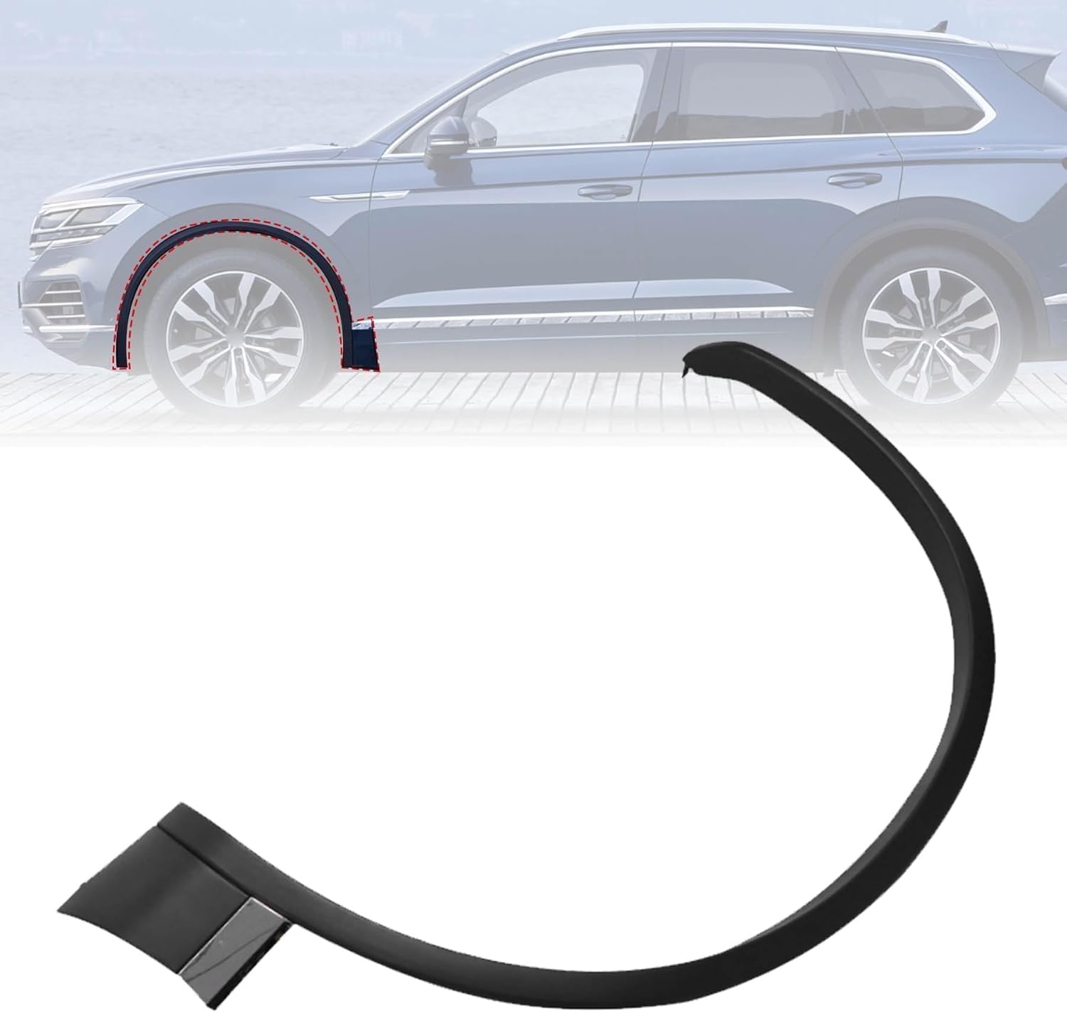 XQSMWF 7P6853717C Front Fender Left Side Wheel Flare Arch Molding Cover Compatible with Volkswagen Touareg 2011-2018
