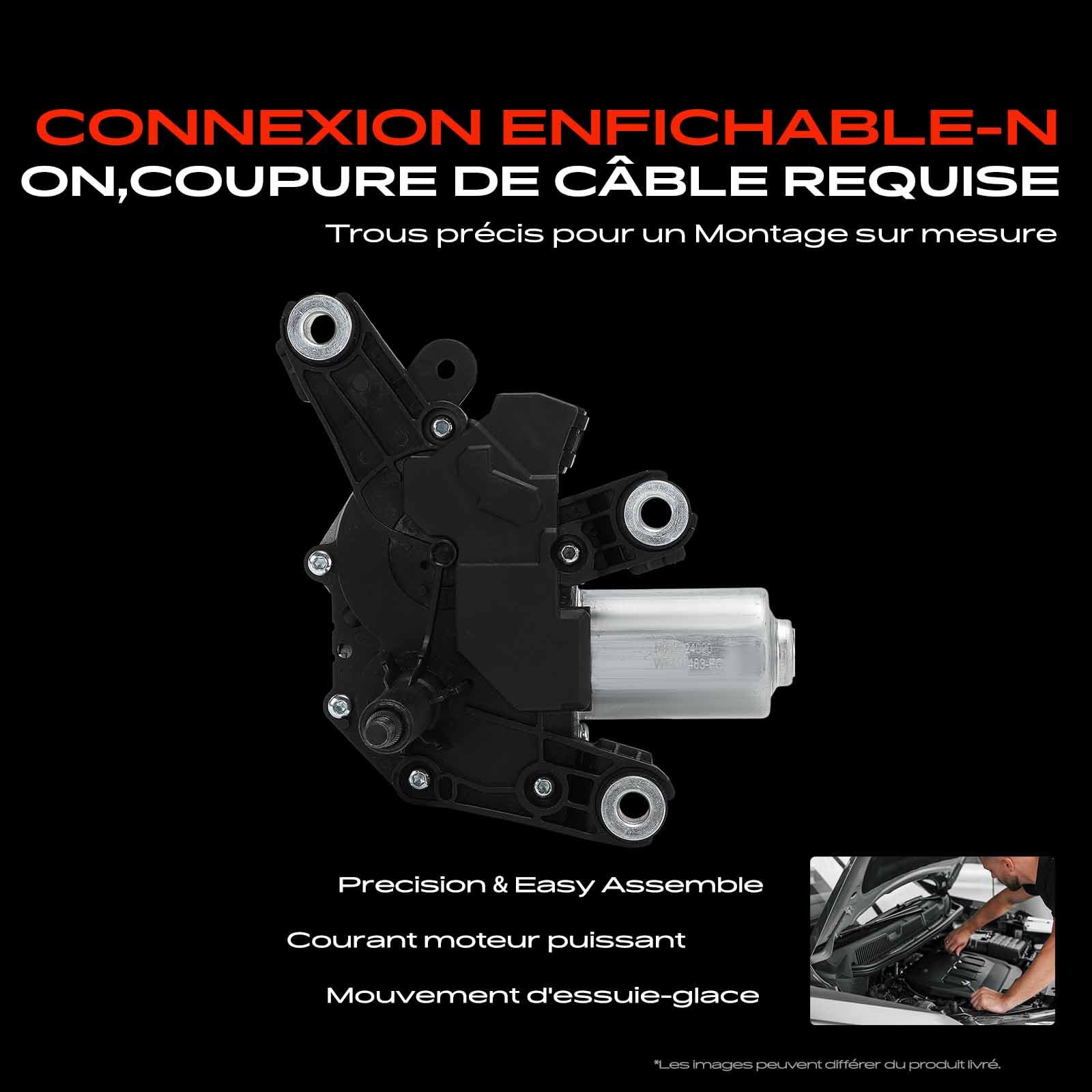 Frankberg Moteur d'essuie-glace arrière 287105483R | Compatible avec: Clio IV BH, Clio IV Box/Hatchback BH, Capture I H5 J5, Clio IV Grandtour KH, S.a.n.d.e.r.o II