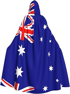 Halloween Hooded Cloak Costume Cape - Unisex Adult Brazilian flag Print Cosplay Robe, Perfect for Parties, Carnivals