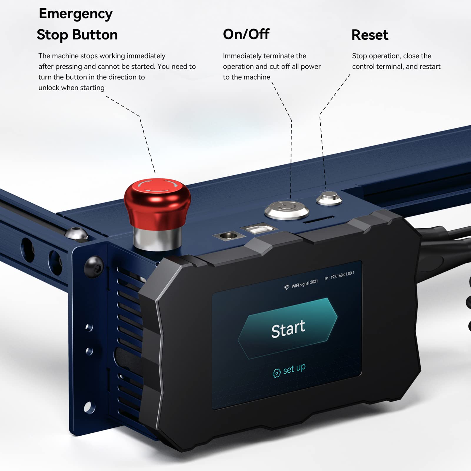 ATOMSTACK Incisione laser A10 Pro 10-11 W, con pulsante di regolazione e pannello di controllo touch, montaggio rapido di metallo, legno, vetro, 410 x 400 mm