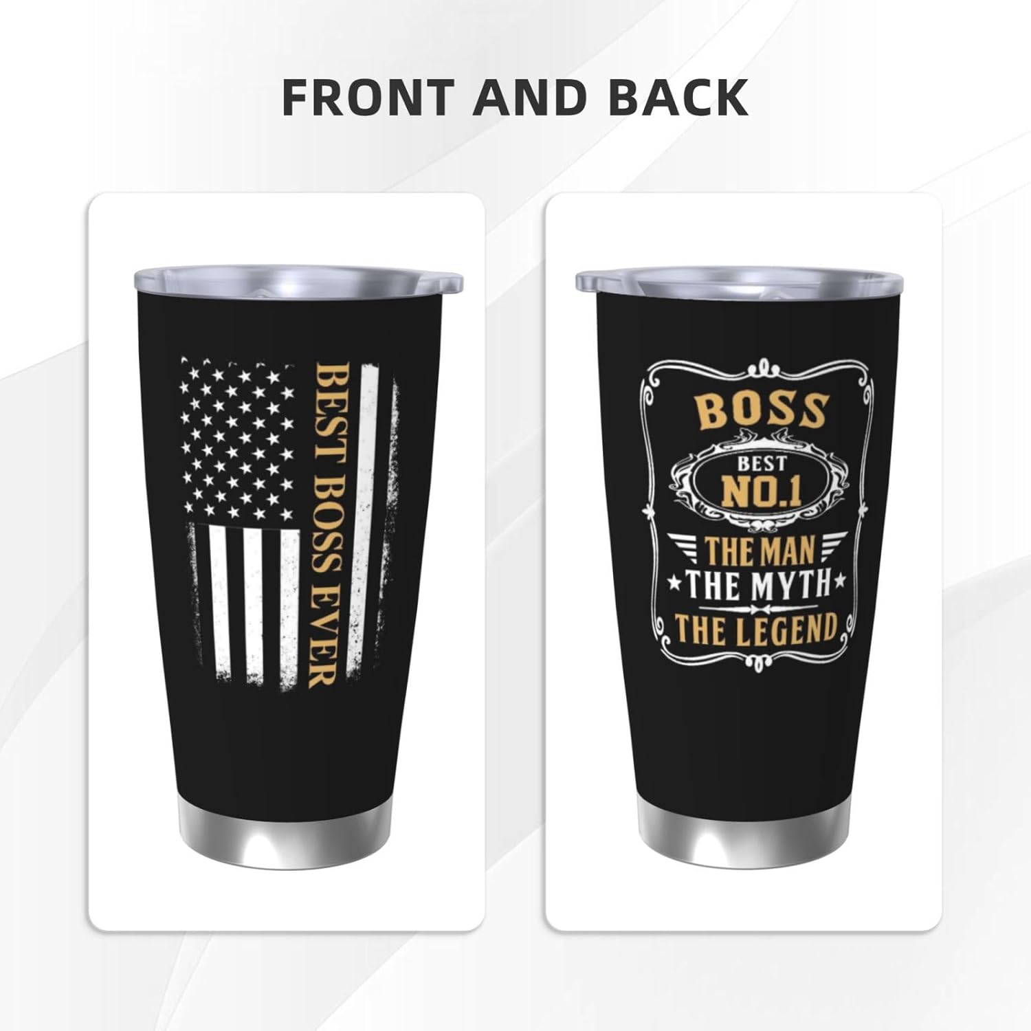 Boss Gifts for Men, Best Boss Ever Coffee Mugs, Birthday Gifts for Bosses Travel Mug, 20oz Coffee Tumbler, Gift for Male Coworker Coffee Mugs - Image 6