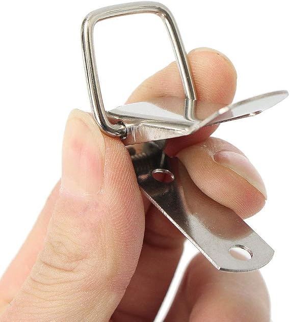 6 Packs Stainless Steel Spring Loaded Toggle Latch Catch Clamp Clip Drawer Hasp Clasp Duck Billed Buckles for Toolbox, Trunk, Case and Chest (58mm Overall Length)