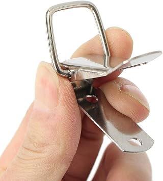 6 Packs Stainless Steel Spring Loaded Toggle Latch Catch Clamp Clip Drawer Hasp Clasp Duck Billed Buckles for Toolbox, Trunk, Case and Chest (58mm Overall Length)