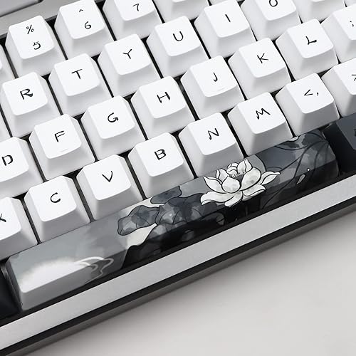 Miniatura 3 de JSJT Ink Lotus Teclas OEM Perfil PBT Dye Sublimación 140 teclas para ANSIISO Diseño Cherry MX Switch Teclados mecánicos para juegos