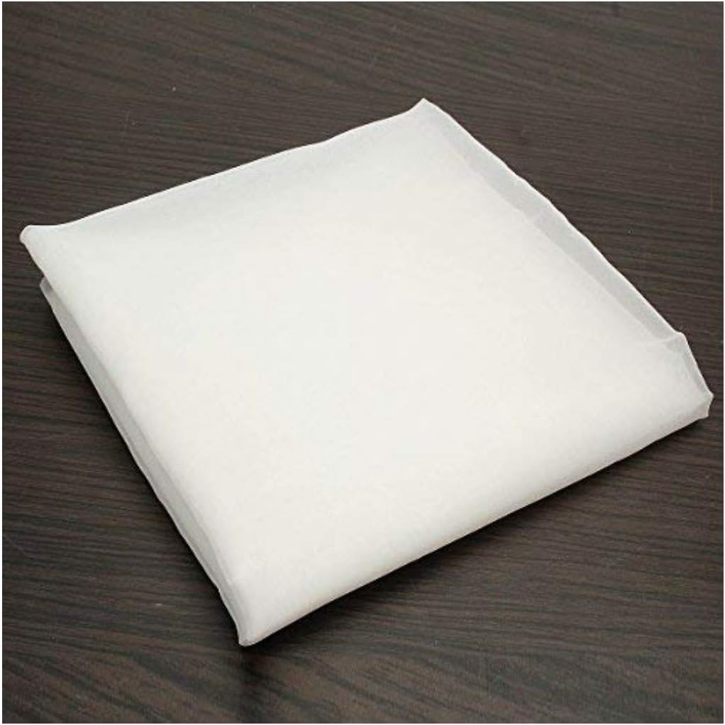 120 Mesh Nylon Solid Fabric Water/Liquid Filter Cloth (White, 100X130 Cm)