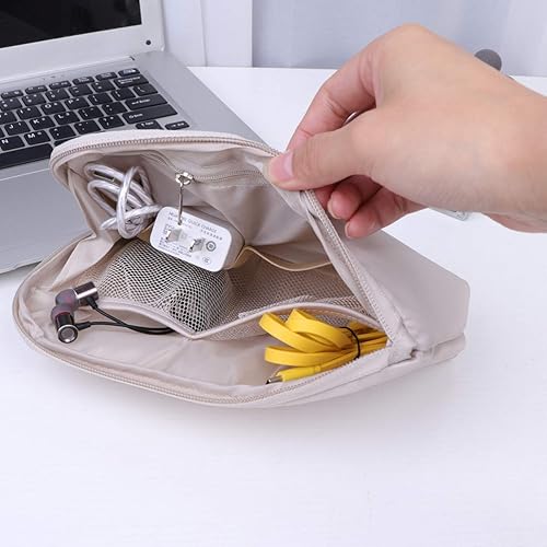 Miniatura 7 de Bolsa organizadora de cables, útil bolsa de almacenamiento de cables USB, bolsa de almacenamiento portátil, bolsa de transporte de viaje, bolsa de