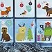 Christmas Holiday Dogs Wall Decals for Kids - Winter Decorations Wall Stickers Cute Christmas Window Clings Ornaments - Nursery Room Decor [>30 art decals] with GIFT!